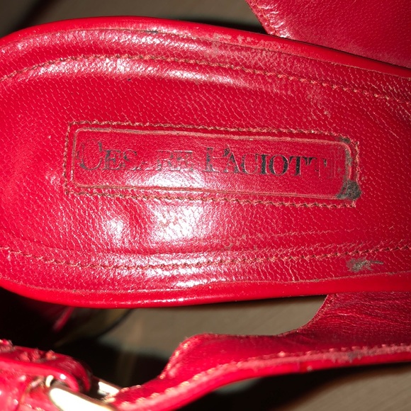 Cesare Paciotti Red with Gold Heel - Picture 4 of 4